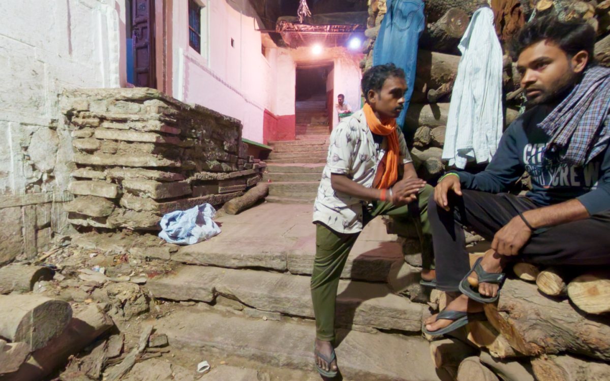 Woodpiles by Manikarnika, Varanasi, Uttar Pradesh